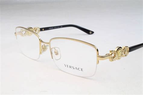 versace glasses frame gols|black and Gold Versace eyeglasses.